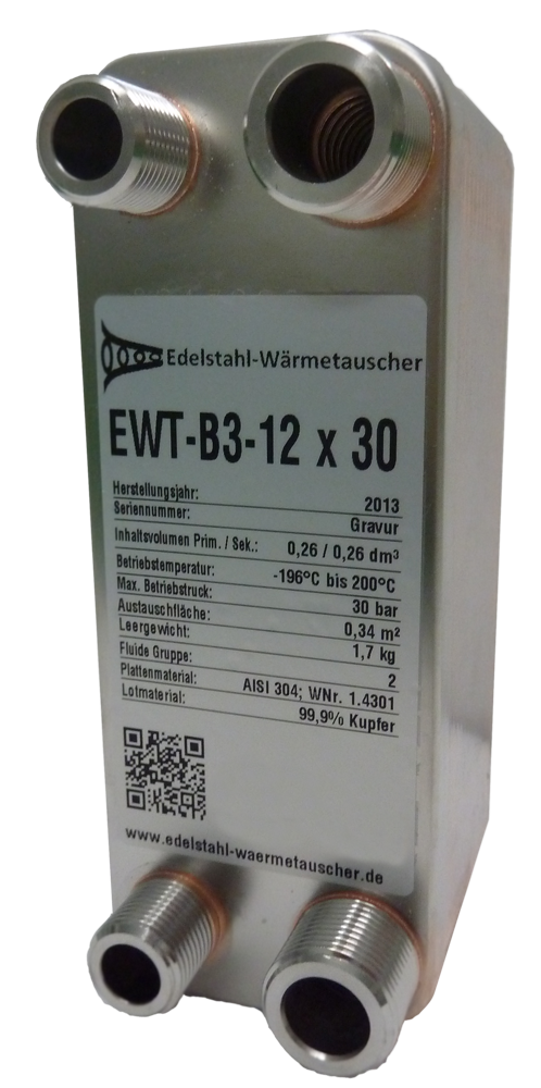 Plattenwärmetauscher EWT-B3-12 Plattenwärmetauscher